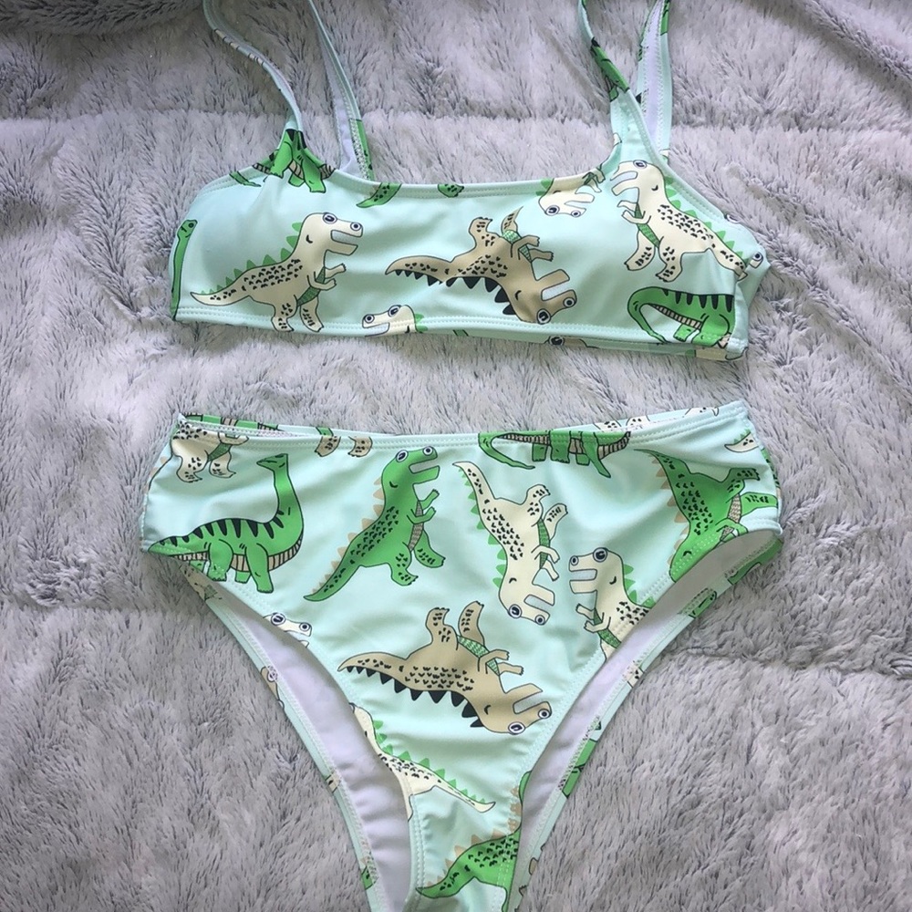 Dinosaur High Waisted Swimsuit